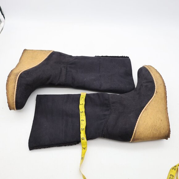 Stella McCartney Knee Wedge Boots Womens EU Size 39 Pull On Shoes - Picture 8 of 16